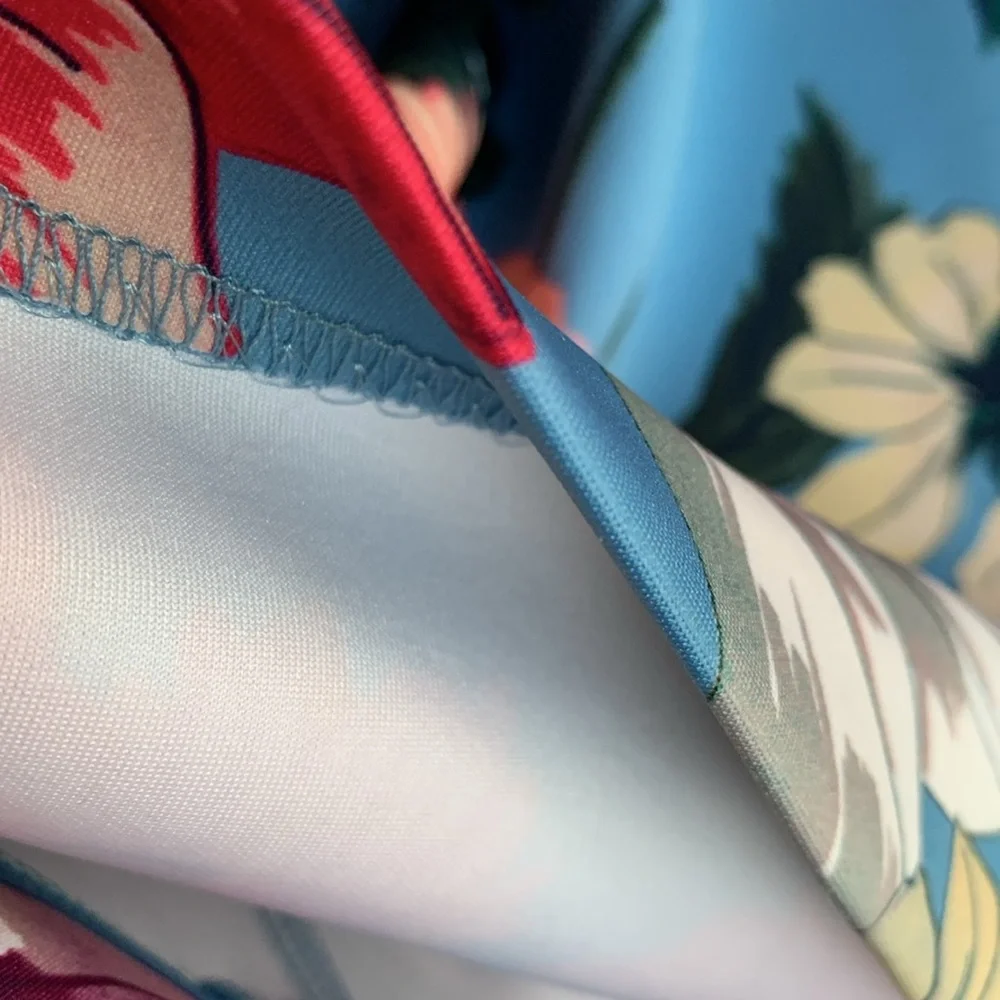 Vince Camuto womens size 8 midi dress floral scuba knit no wrinkle gardencore - Picture 9 of 11